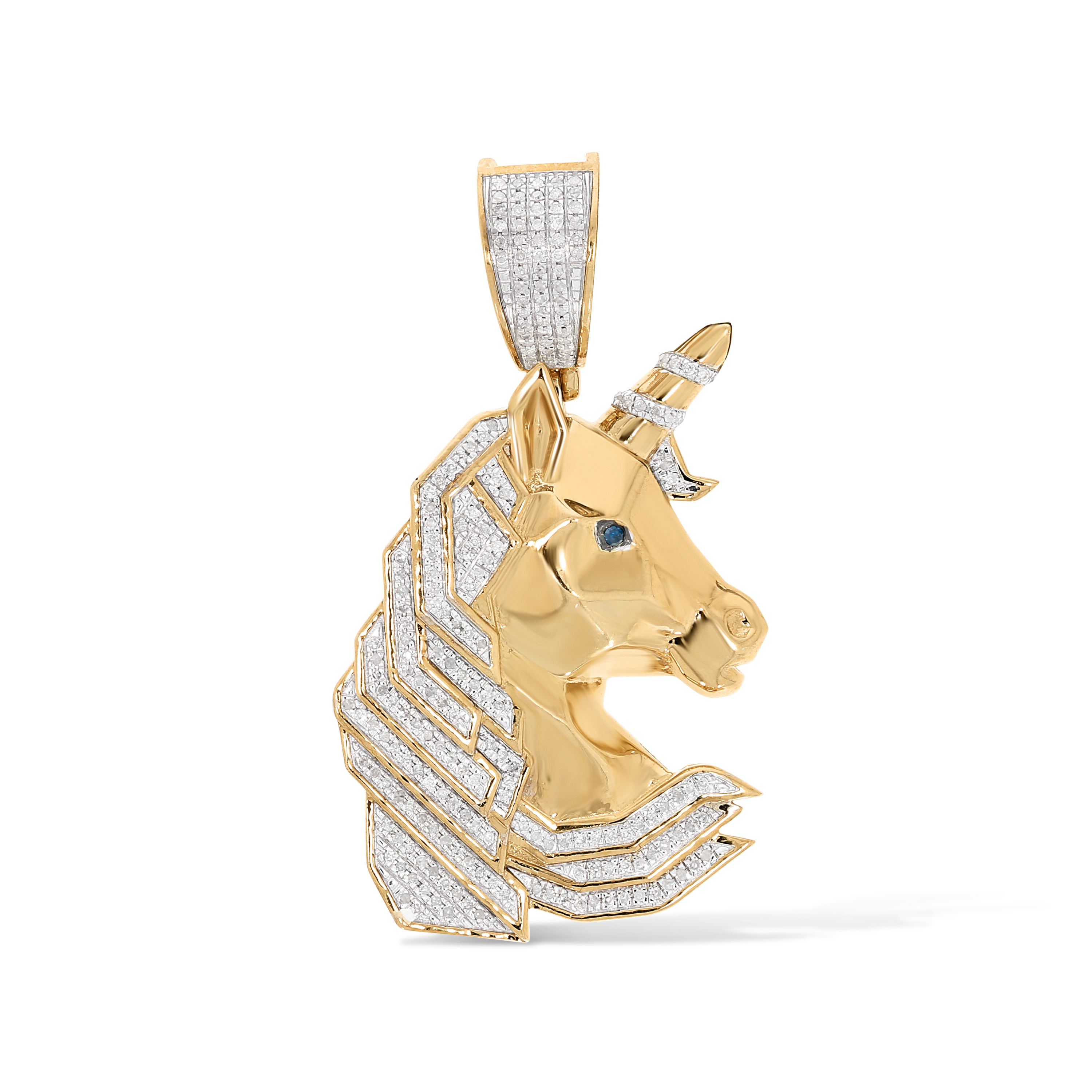 Diamond Unicorn Pendant 0.38 ct. 10k Yellow Gold